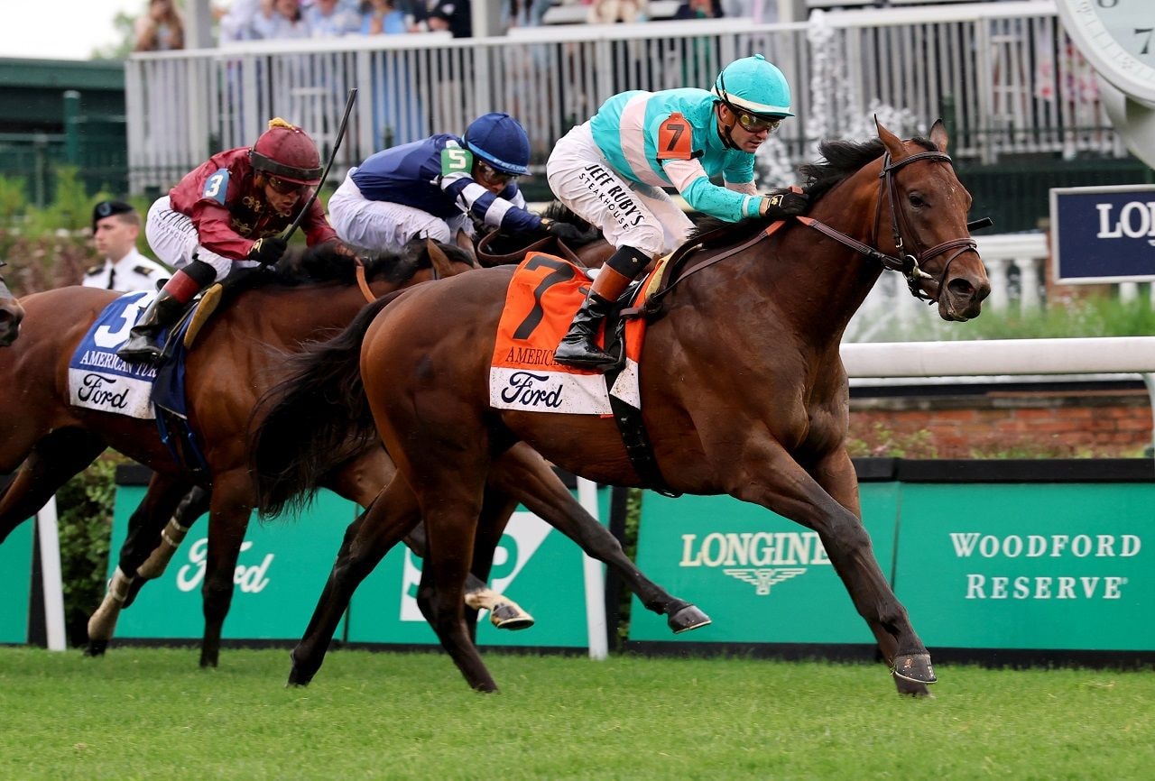 Zulu Kingdom winning the American Turf (G1) at Churchill Downs