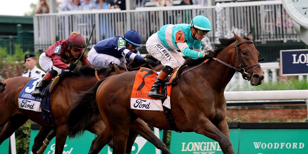 Zulu Kingdom winning the American Turf (G1) at Churchill Downs