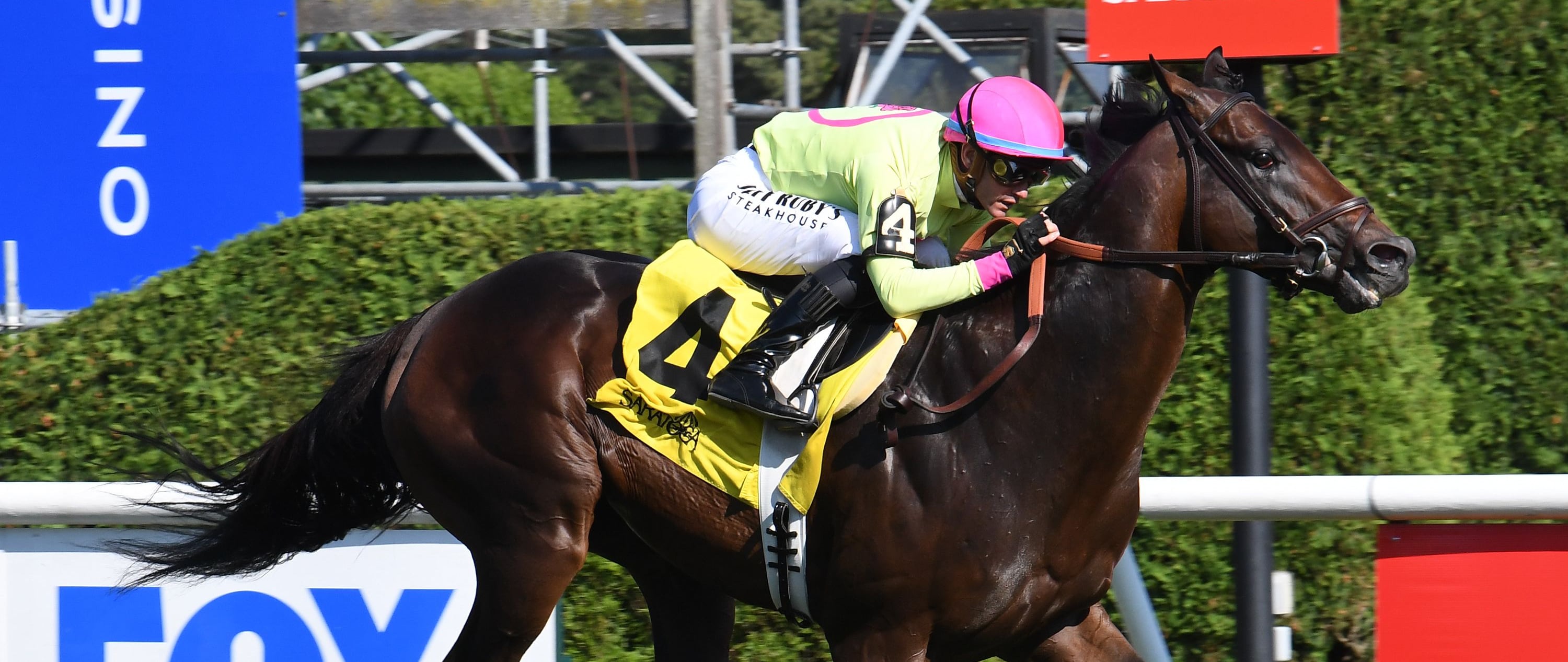 Zulu Kingdom wins the Manila S. 2025 at Saratoga (Photo by Coglianese Photos/Janet Garaguso)