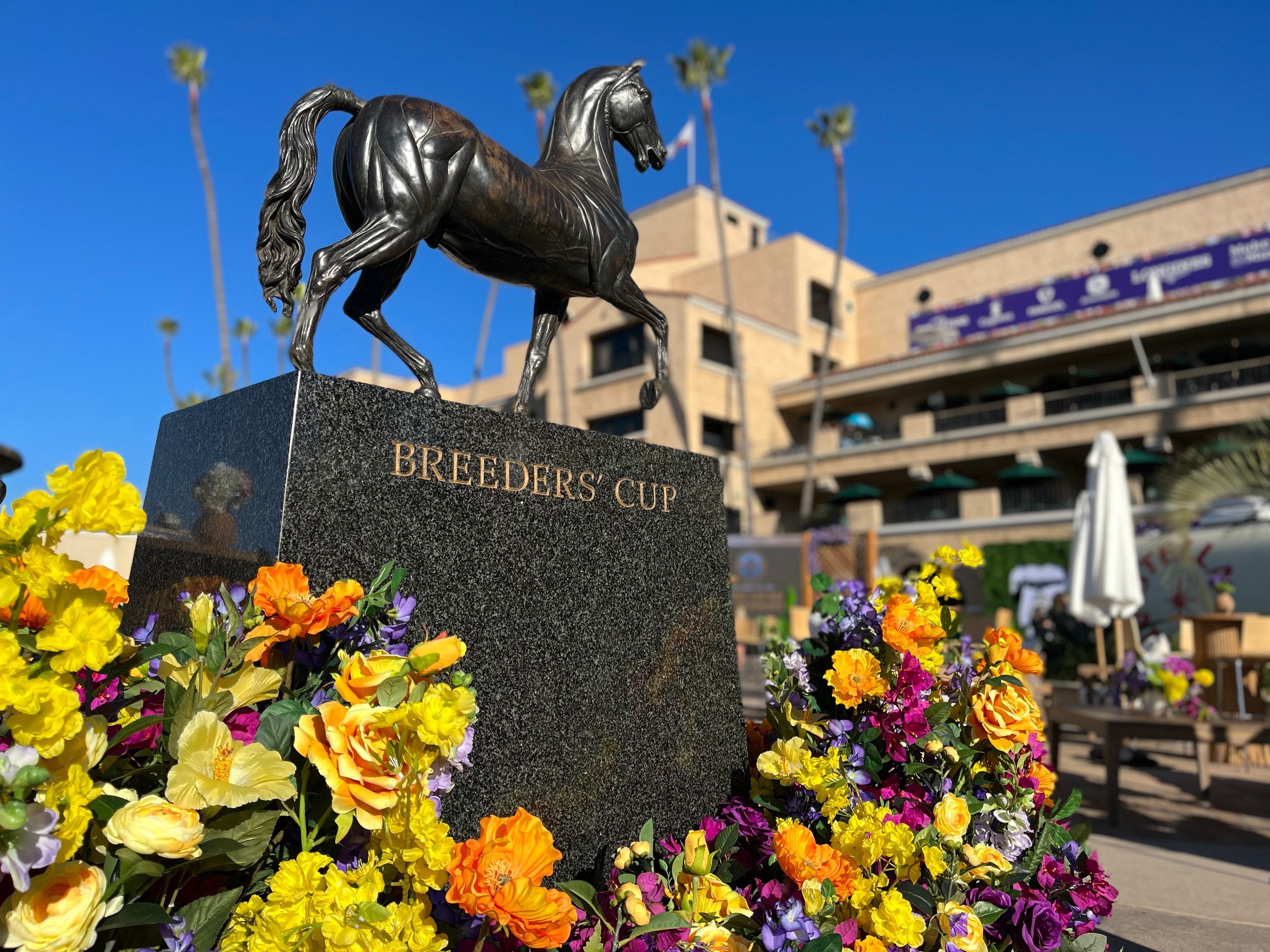 Breeders' Cup statue at Del Mar