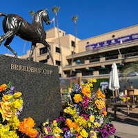 Breeders' Cup statue at Del Mar