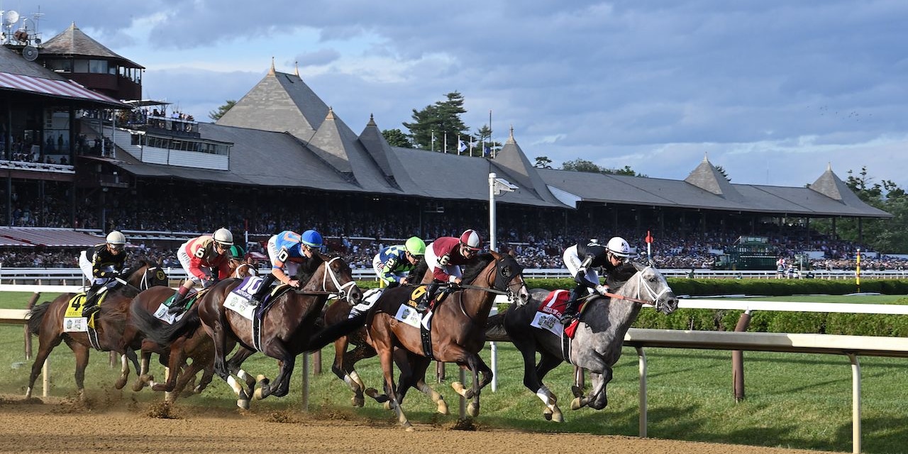 Dornoch wins the Belmont S. (G1) during Belmont at Saratoga