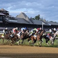 Dornoch wins the Belmont S. (G1) during Belmont at Saratoga
