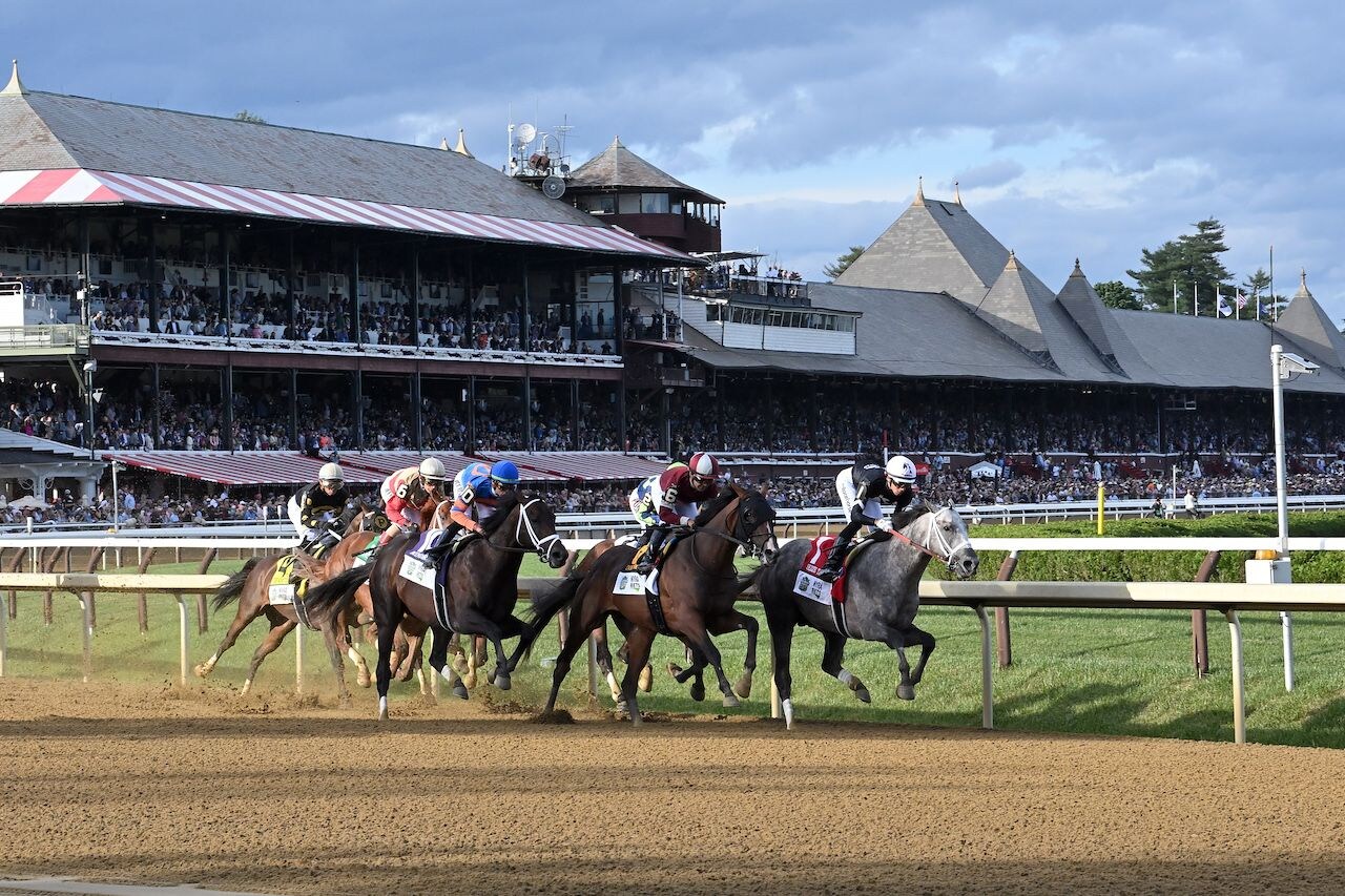 Dornoch wins the Belmont S. (G1) during Belmont at Saratoga
