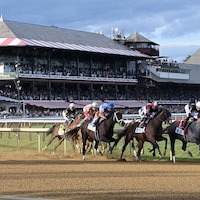 Dornoch wins the Belmont S. (G1) during Belmont at Saratoga