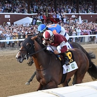 Dornoch wins the Belmont S. (G1) during Belmont at Saratoga