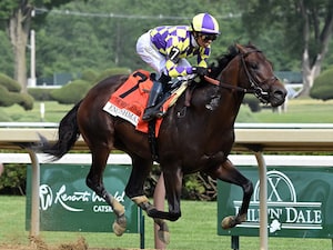 Englishman wins the Woody Stephens (G1) at Saratoga.