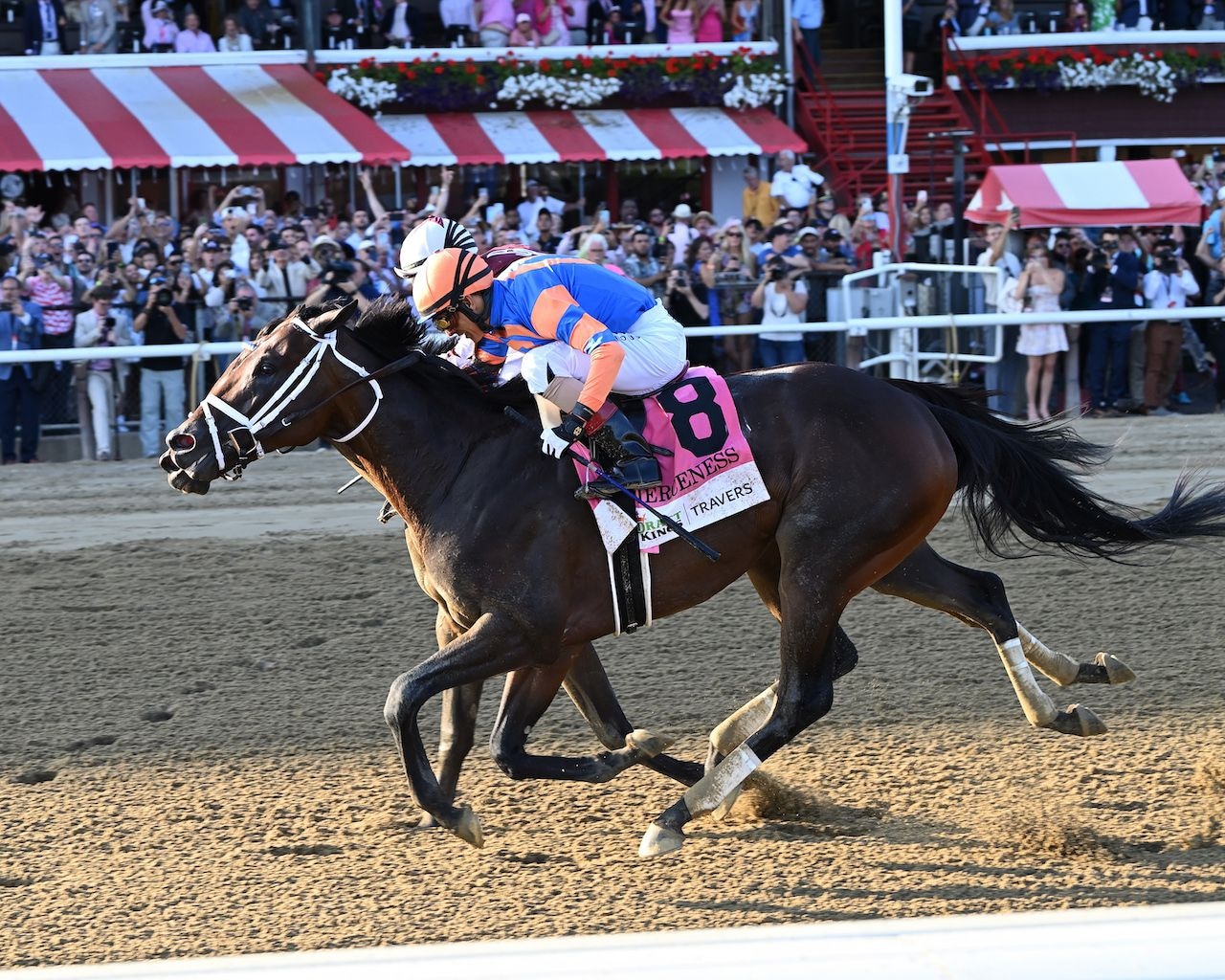Fierceness wins the Travers S. at Saratoga (Photo by Coglianese Photos/Chelsea Durand)