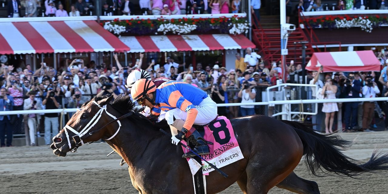 Fierceness wins the Travers S. at Saratoga (Photo by Coglianese Photos/Chelsea Durand)
