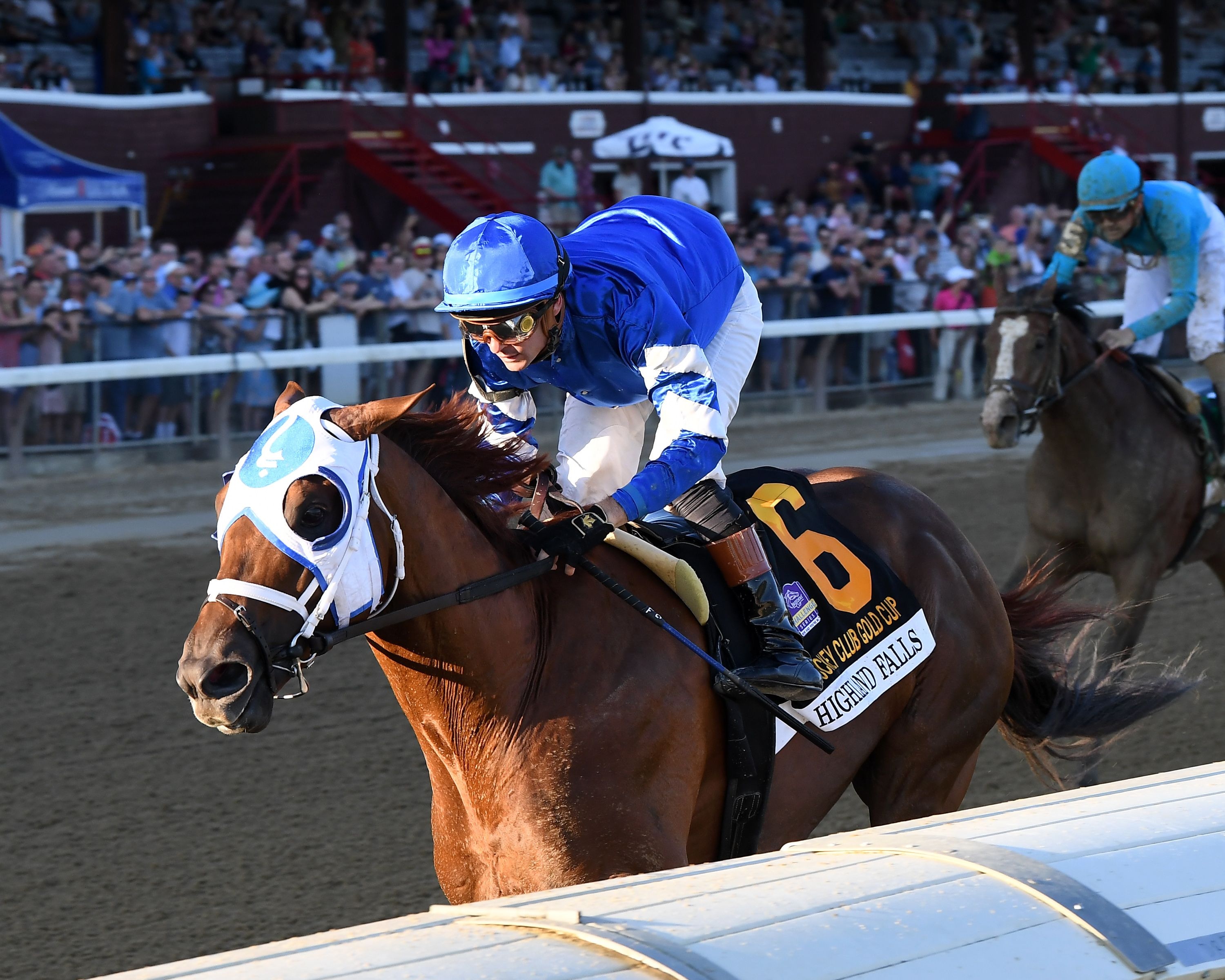 Highland Falls winning the Jockey Club Gold Cup (G1) at Saratoga 