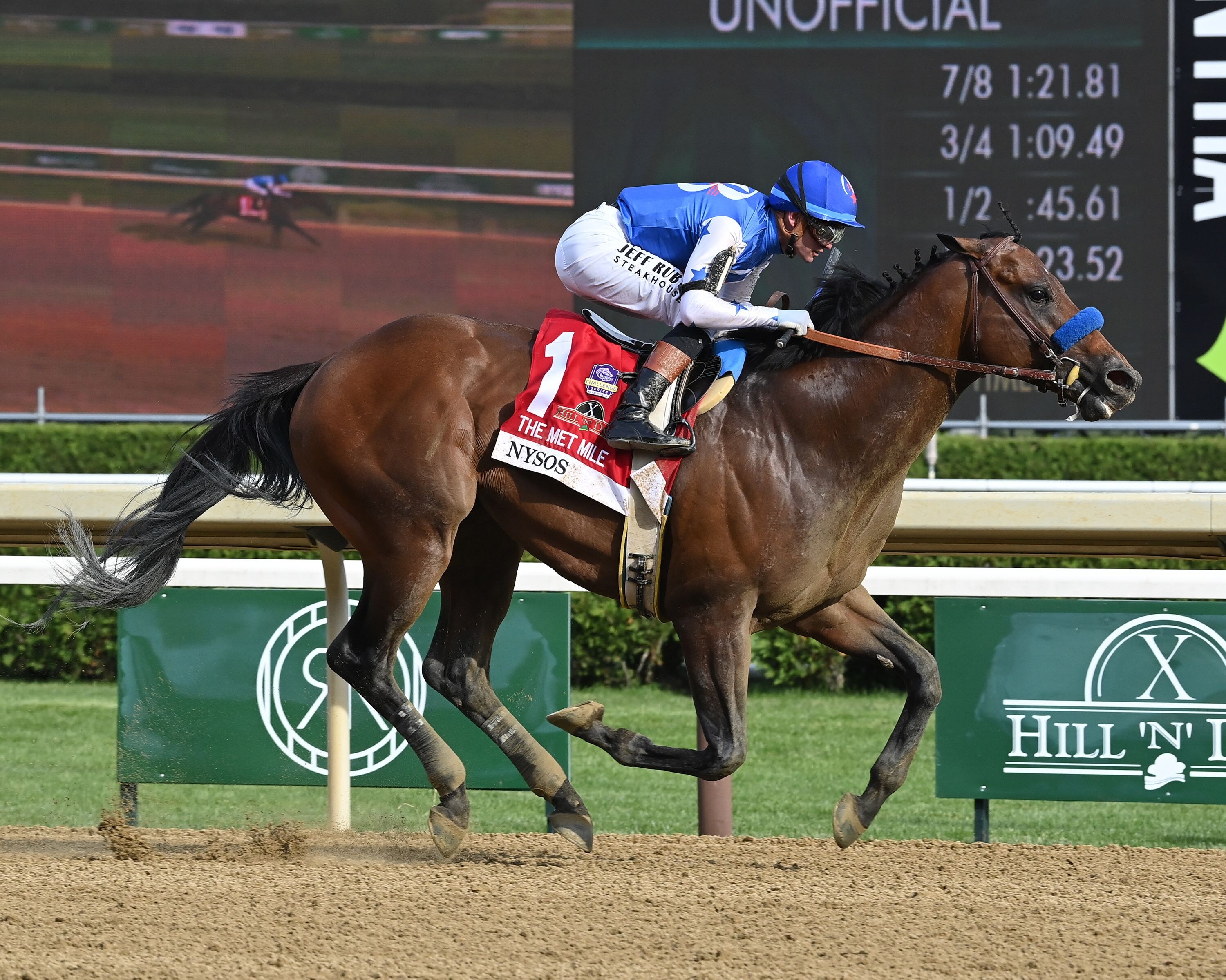 Nysos wins the Metropolitan H. (G1) at Saraotga.