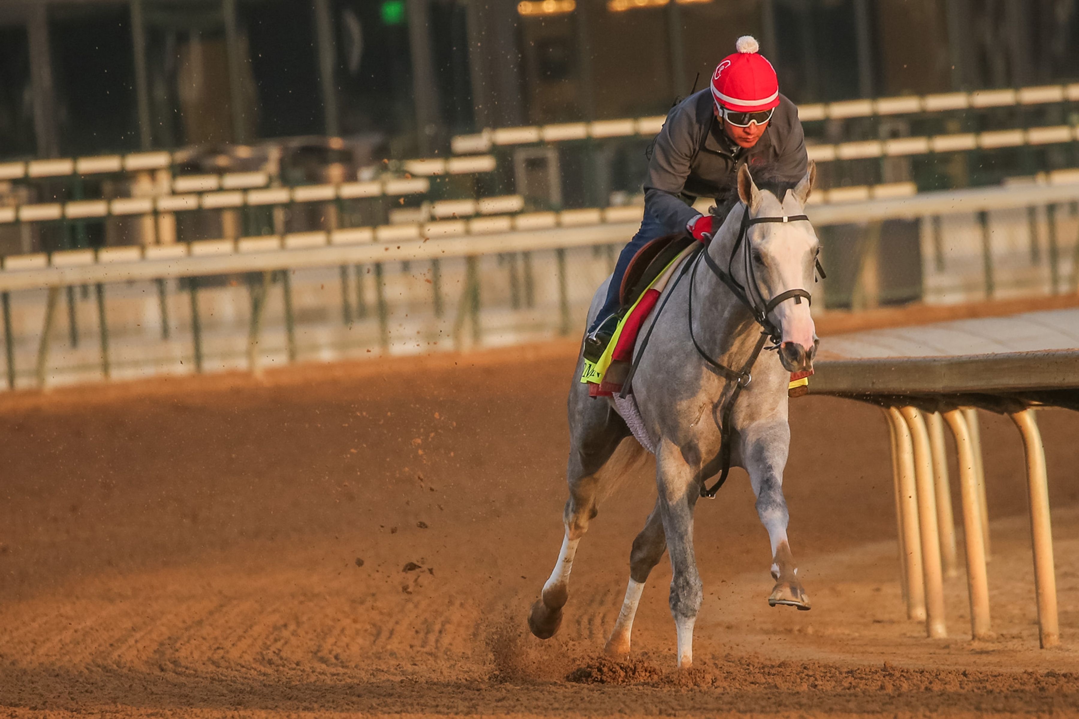 Sandman trains for the Kentucky Derby (Photo by Horsephotos.com)