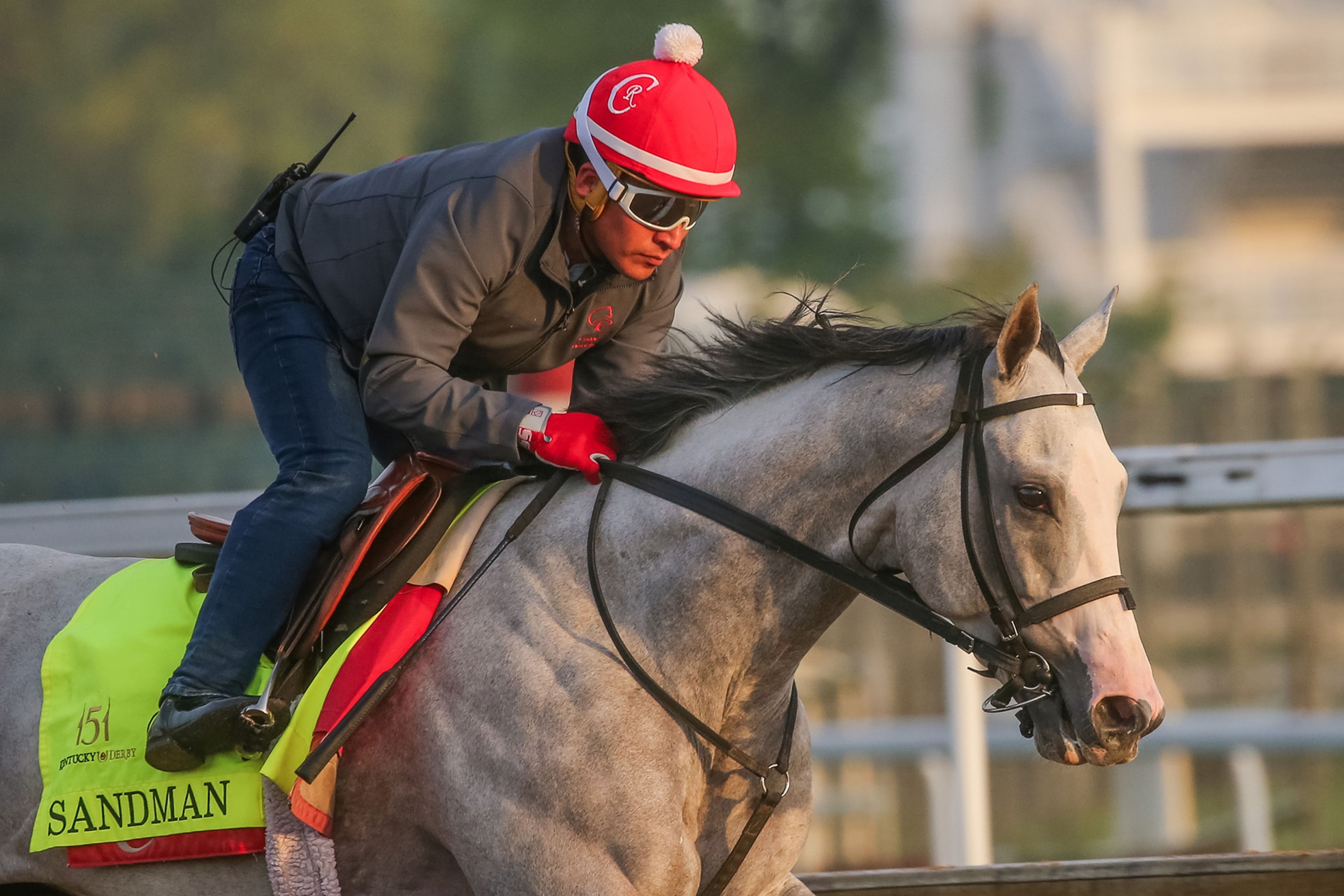 Sandman training at Churchill Downs ahead of Kentucky Derby 151 (Horsephotos.com)