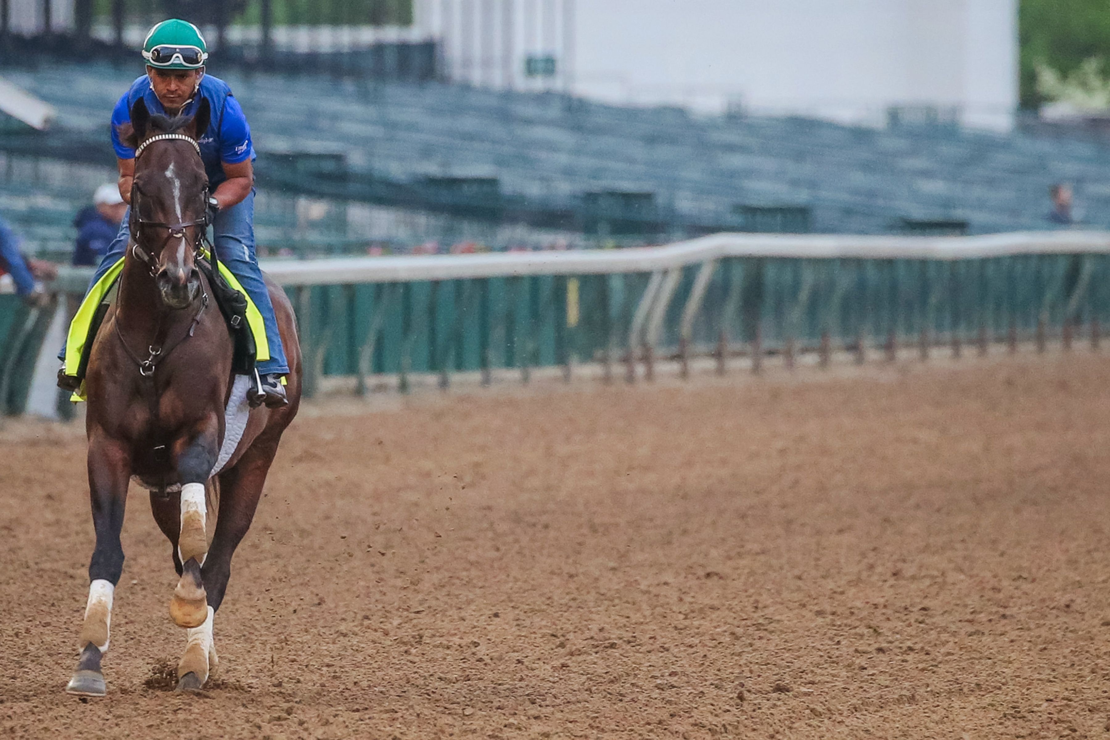 Sovereignty trains for the Kentucky Derby (Photo by Horsephotos)