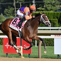Tommy Jo wins the Spinaway Stakes at Saratoga.