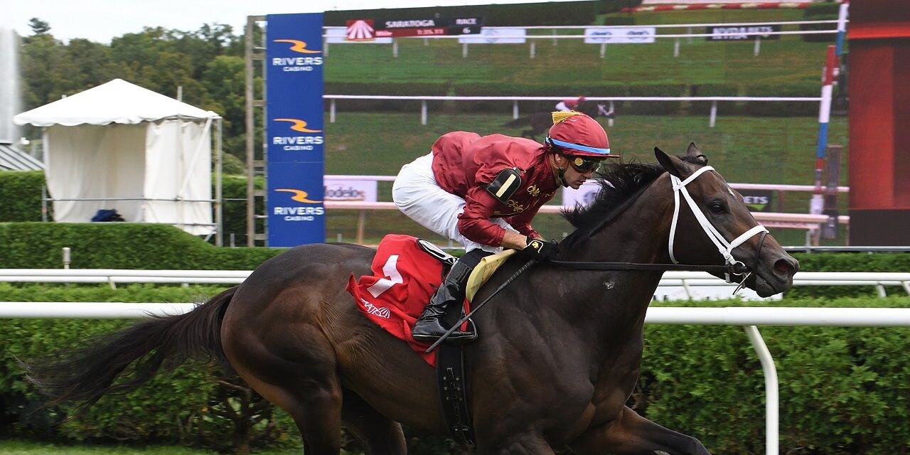 West Hollywood winning the Saranac (G3) at Saratoga