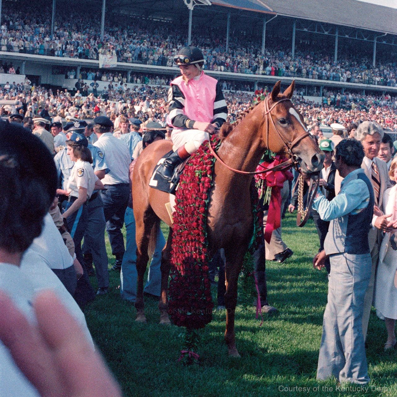 Affirmed and Steve Cauthen after winning the 1978 Kentucky Derby (Courtesy of the Kentucky Derby/Churchill Downs)